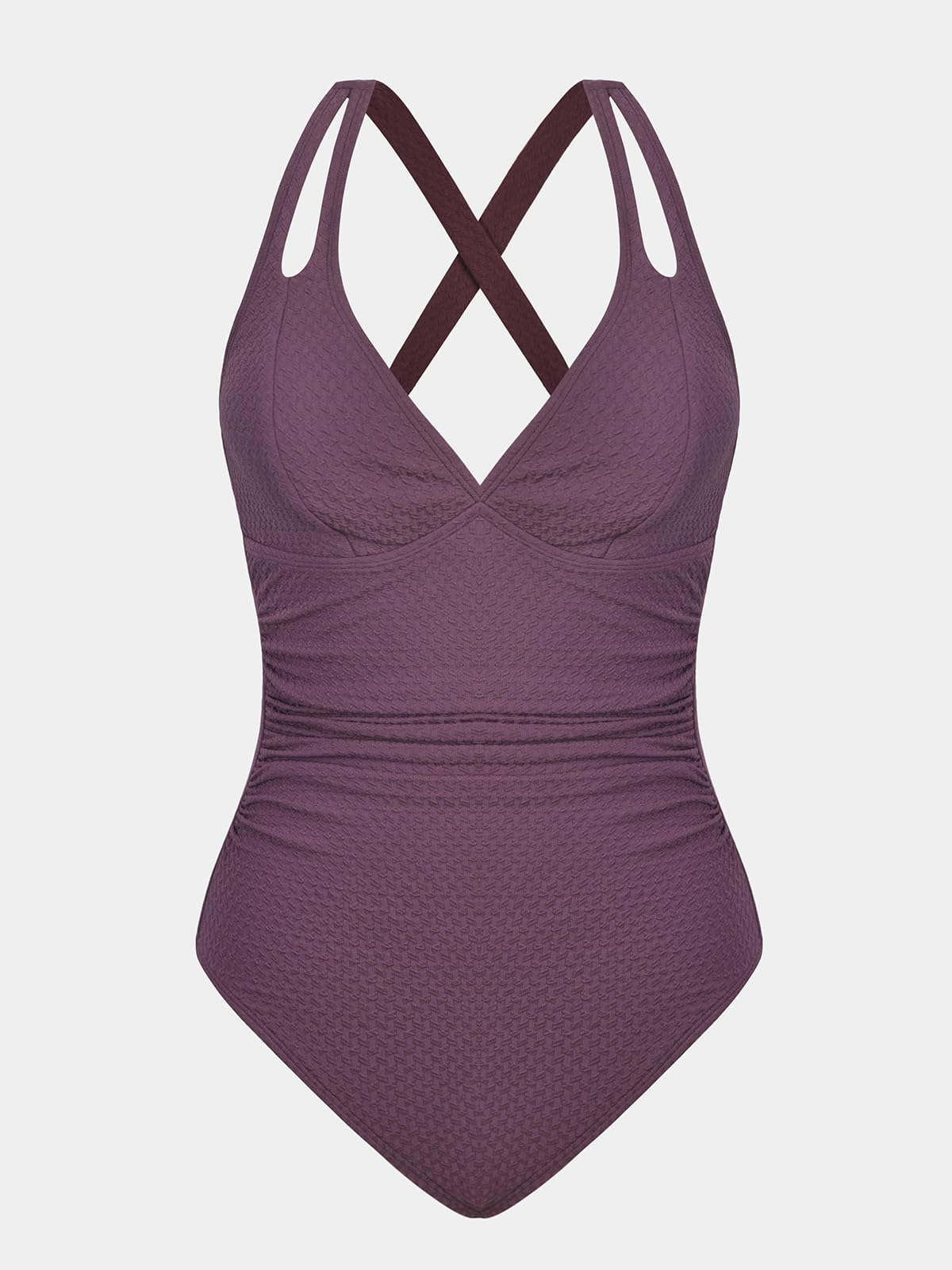 CUPSHE Maillot De Bain Une Pièce pour Femme Décolleté Plongeant Découpe Criss Cross Maillot De Bain