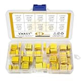 VANXY 275VAC X2 MKP Safety Capacitor Kits 10Values*5Pcs=50Pcs 10mm Pitch 0.001UF 0.0047UF 0.01UF 0.022UF 0.033UF 0.047UF 0.1UF 0.22UF 0.33UF 0.47UF Polypropylene Film Capacitor Yellow