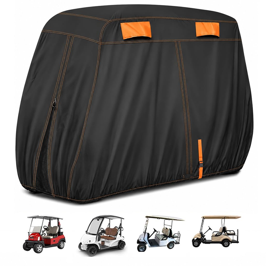 Funda para Carrito de Golf para Cushman Golfster Trophy 1965 1966 1967, Cubierta Exterior Resistente al Agua para 2/4/6 Plazas, con Correas Ajustables Ventilación