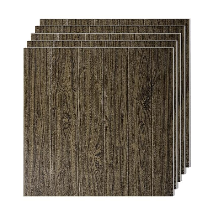 STL 3D PE Foam Wallpaper Wall Panels | Self-Adhesive Peel and Stick 3D Wooden Waterproof PE Foam Wallpaper for Bedroom, Livingroom and Furniture Décor - 70 x 70 CM (Dark Wooden, Pack of 8) (B0D2X6W7LW) Amazon Price History, Amazon Price Tracker