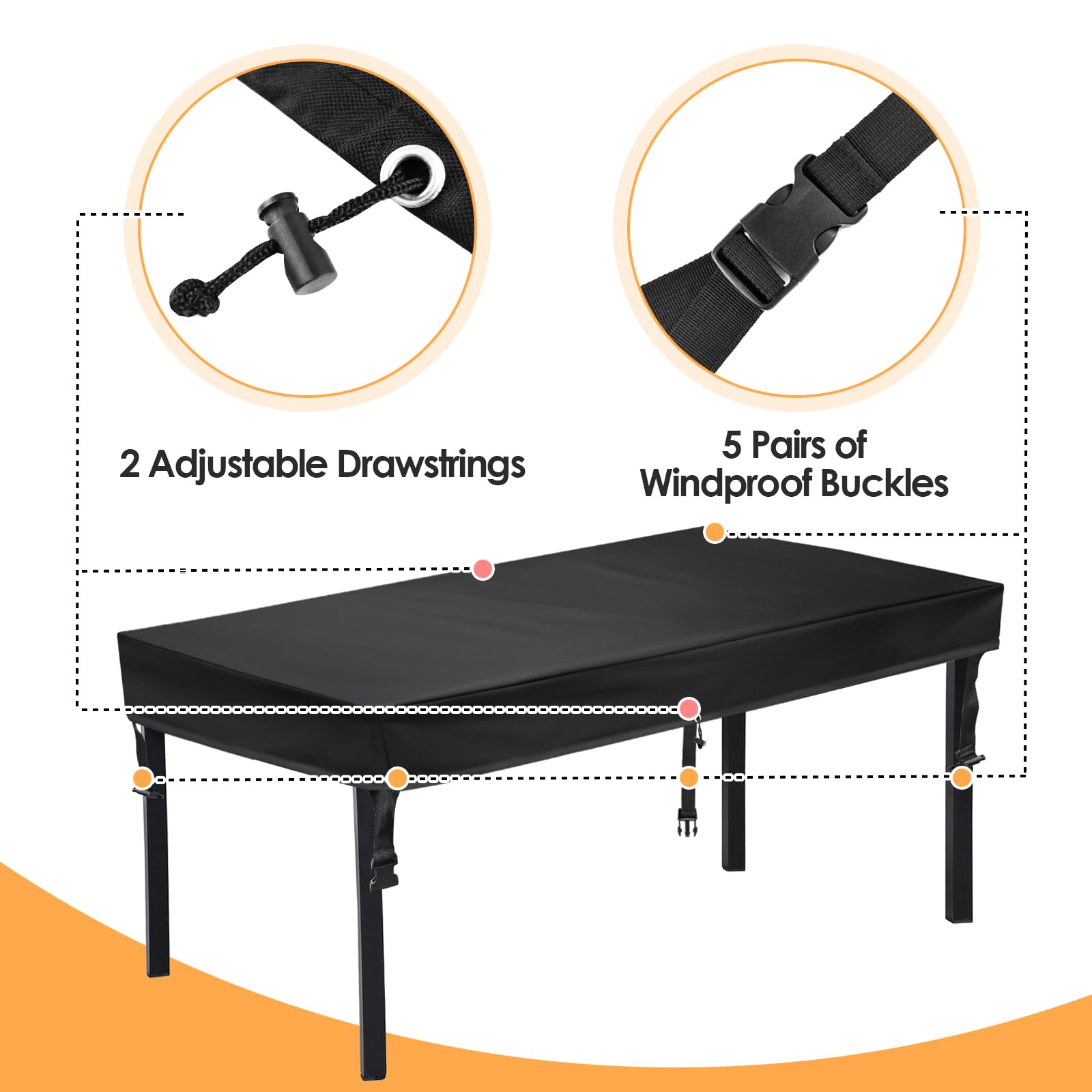 Basics Funda Protectora Para Juego De Sillas Y Mesa Rectangular/ovalada Tamaño G