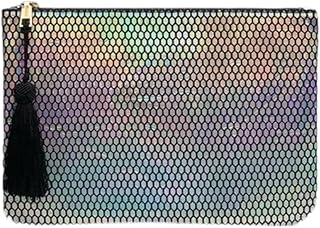 حقيبة كلاتش بلون فضي معدني