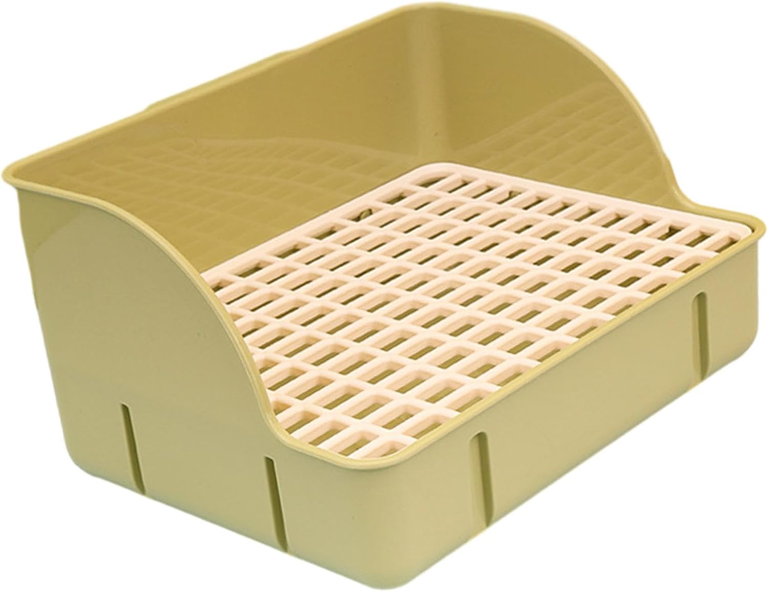 Small Litter Box for Cage - Easy Clean Design, Green pp mesh