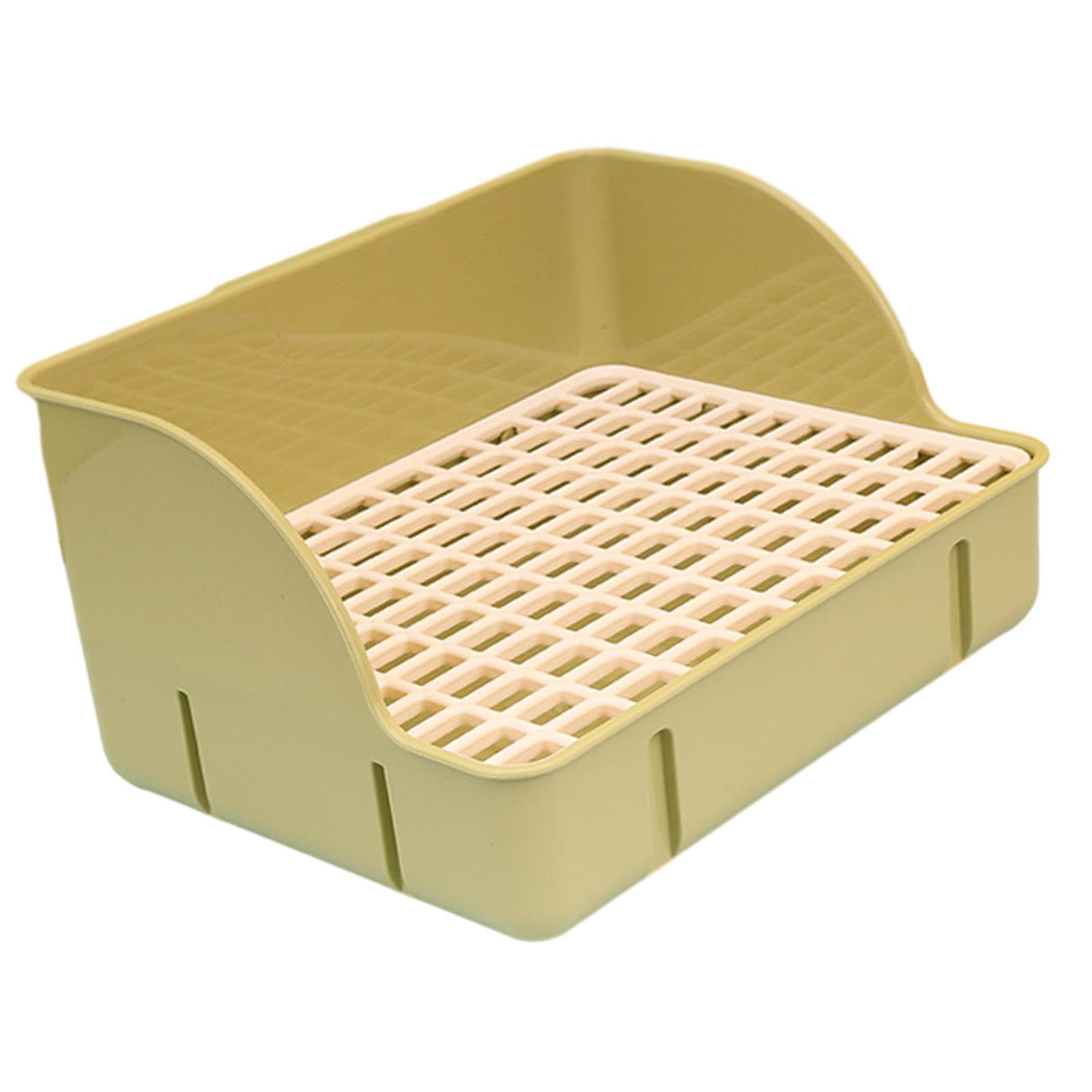 ATORSE® Rabbit Litter Box Pee Pan Tray Pet Toilet for Small Animals Chinchillas Rats Green pp mesh-image-33