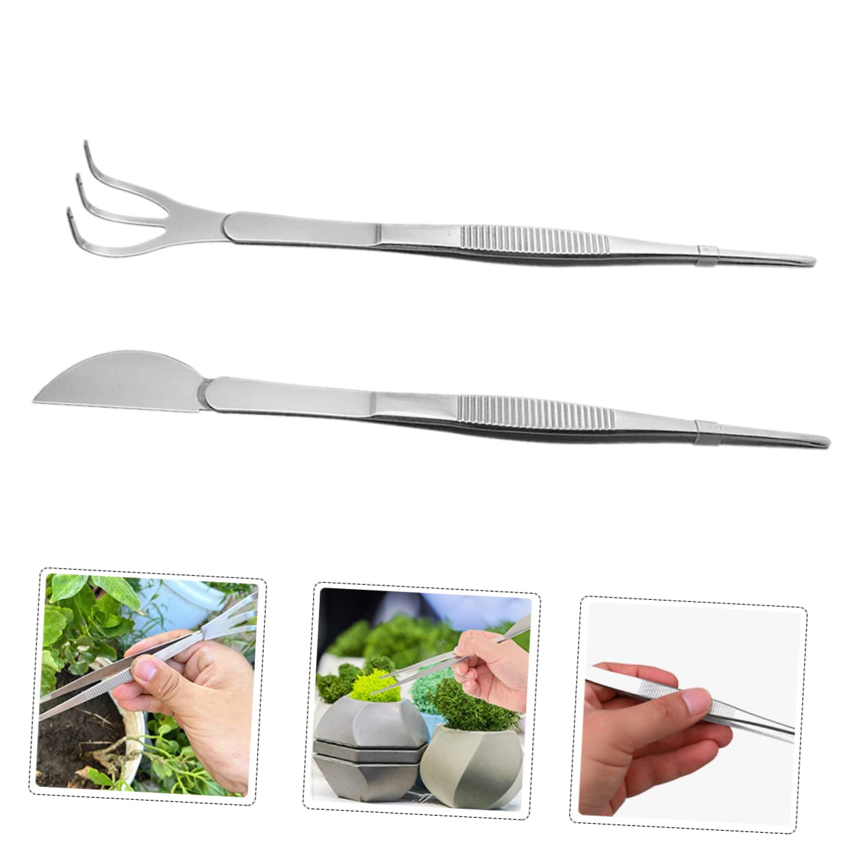 POPETPOP 10pezzi Pinzette Per Bonsai Inossidabile Strumento Per Giardinaggio Per Trattamento e Rimozione Superflui