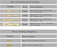 Vista 4 de Pistola de limpieza de punta ranurada/soporte de parche para parches Latón 6-PC Pack con 2 adaptadores de latón