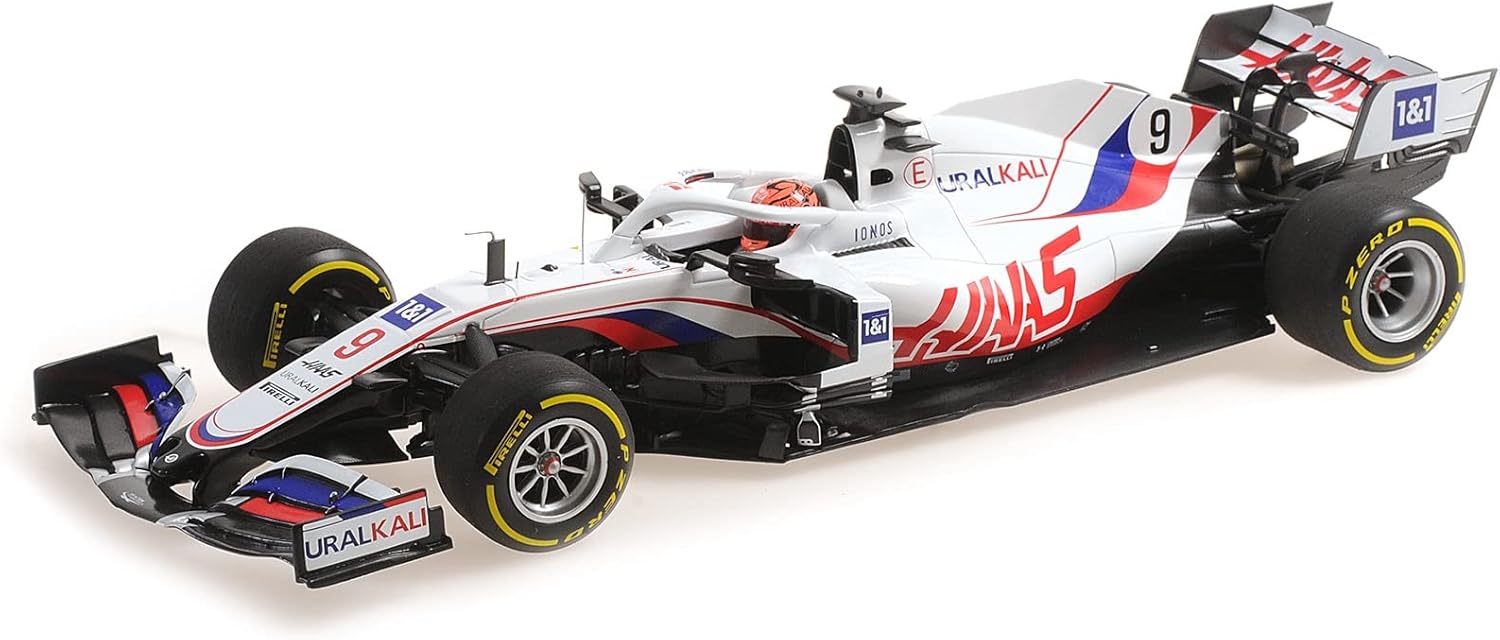 Minichamps 1/18 – Uralkali Haas F1 VF-21 2021, Schumacher (prévente)