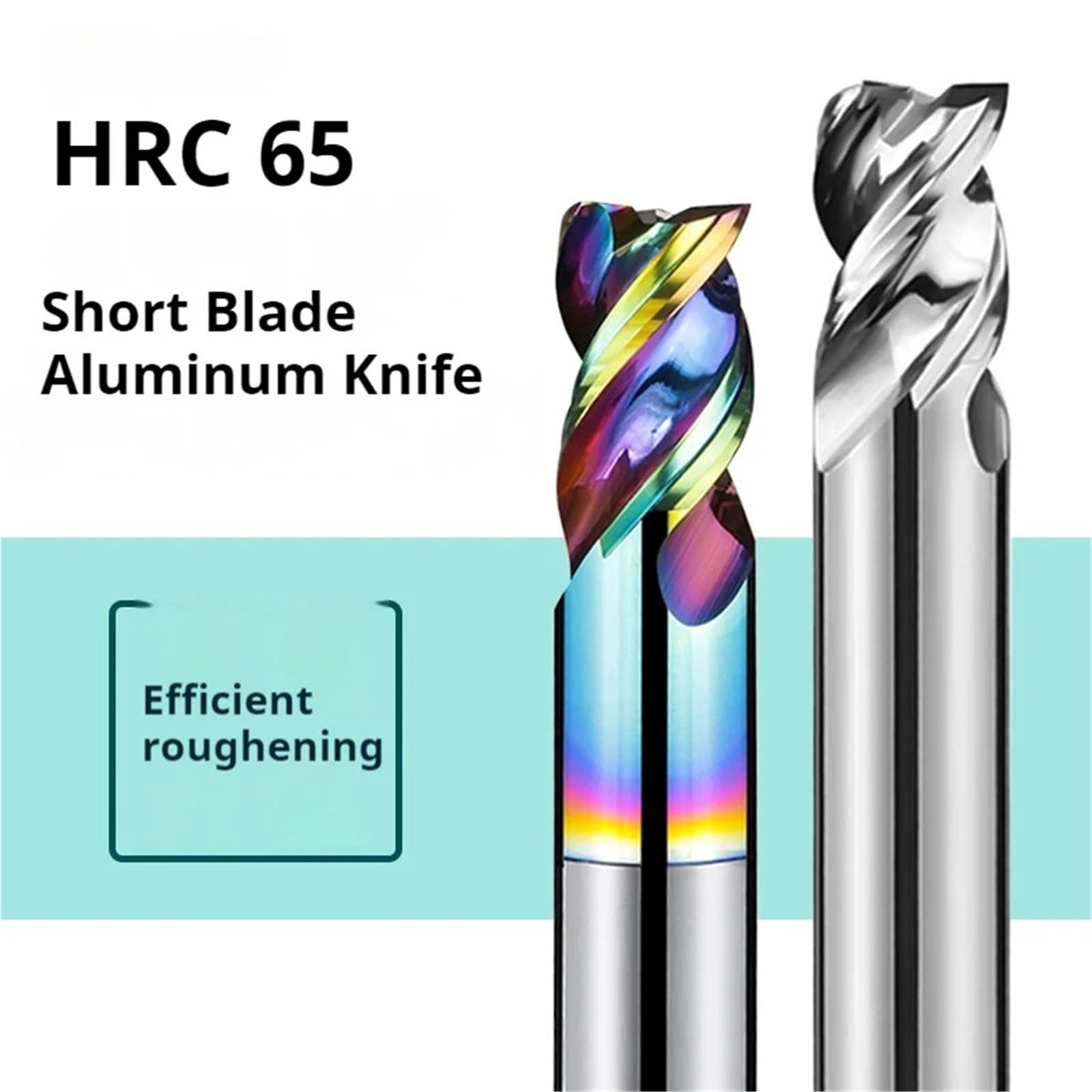 Fresa de aleación, Fresa CNC de carburo 1-12mm, cortador extremo HRC65 DLC, corte corto acero aluminio recubierto, 1 Uds(D10x10xD10x60L,STEEL)