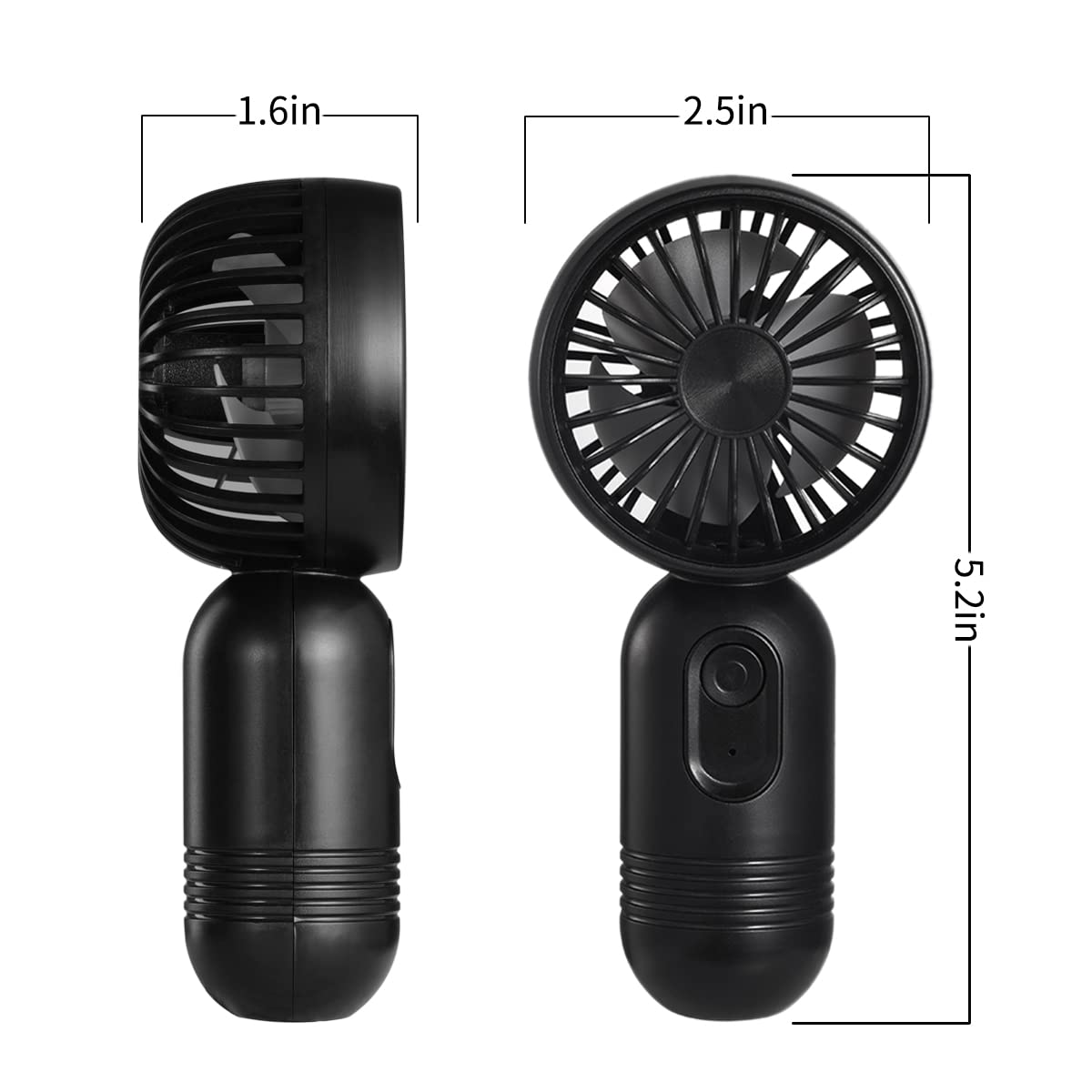 Mini ventilatore portatile, confezione da 12, grazioso ventilatore portatile a batteria, leggero, con 3 velocità e ventilatore per ciglia ricaricabile tramite USB, per ragazze, bambini, donne, uomini