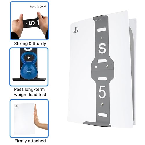 Miniatura 6 de Wall Mount for PS5, PS5 Holder PS5 wall mount Vertical Stand for PS5 (Disc and Digital), Stealth Mount Iron Holder