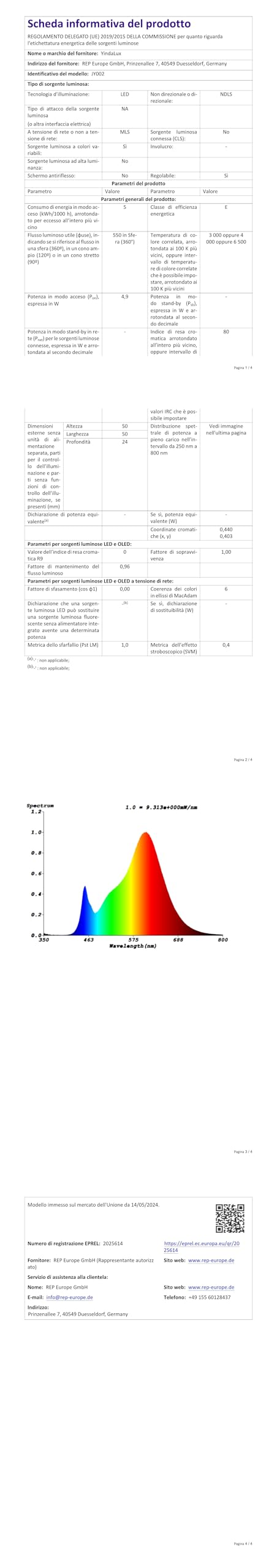 YindaLux 10x LED Modul 230V IP44, 6W 600lm, 120°, 2700K/4000K/6500K,dimmbar | Ultraflach Ø50x23mm, für Einbaustrahler und Aufbauspots, als Ersatzmodul für kompatible GU10/MR16-Lampen