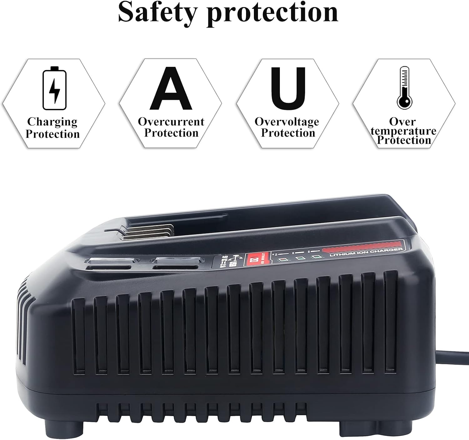 20V Battery Charger Replacement for Craftsman V20 Lithium Ion 20Volts Battery CMCB104 CMCB202 CMCB201 CMCB209 CMCB205 CMCB100 CMCB102 CMCB101 with USB Port(Only for 20V,not for 19.2V) - Image 5