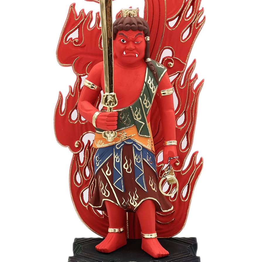 不動明王 不動明王像 栗田包教 木彫 彫刻 サイズ45×21cm 楽天市場】木彫り 仏像 不動明王 立像 高さ29.5cm 柘植製