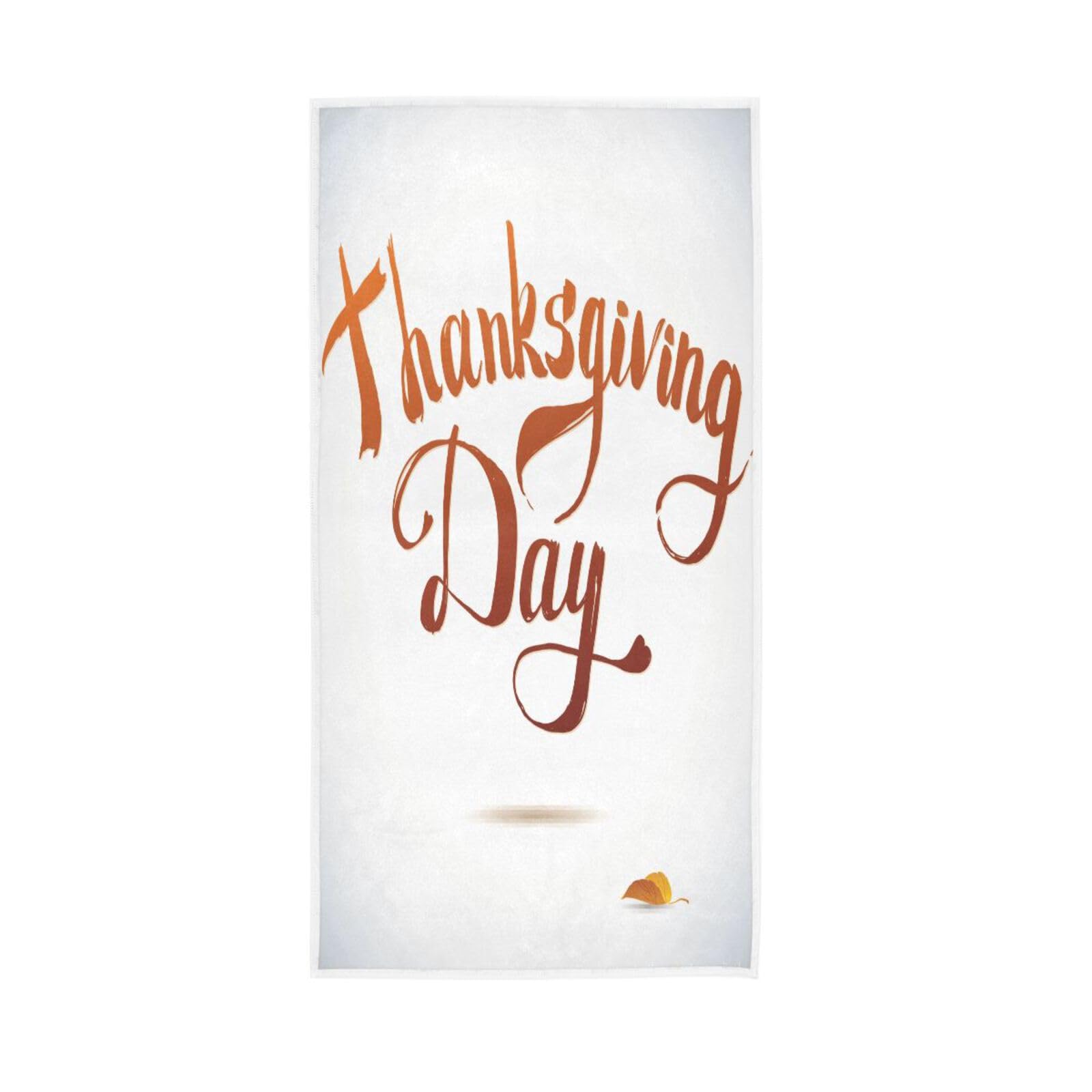 LSRCPD Thanksgiving Congratulation Kitchen Hand Towel Absorbent, 15 x 30 Inches Soft Hand Towel, Printed Hand Towels