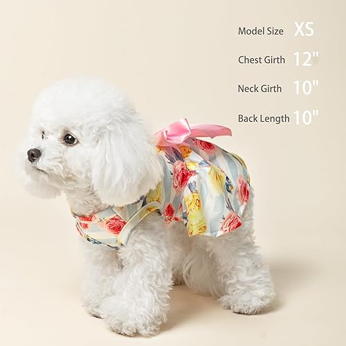 Miniatura 118 de PUPTECK Vestido de Navidad para perro, disfraz de cachorro, ropa para perros pequeños con falda de lazo, pijama Rojo (Navidad)