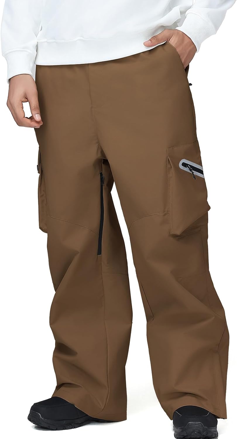 Oymyakon Mens Baggy Ski Pants Snow Snowboard Pants Insulated Waterproof Windproof Winter Outdoor Loose SnowPants