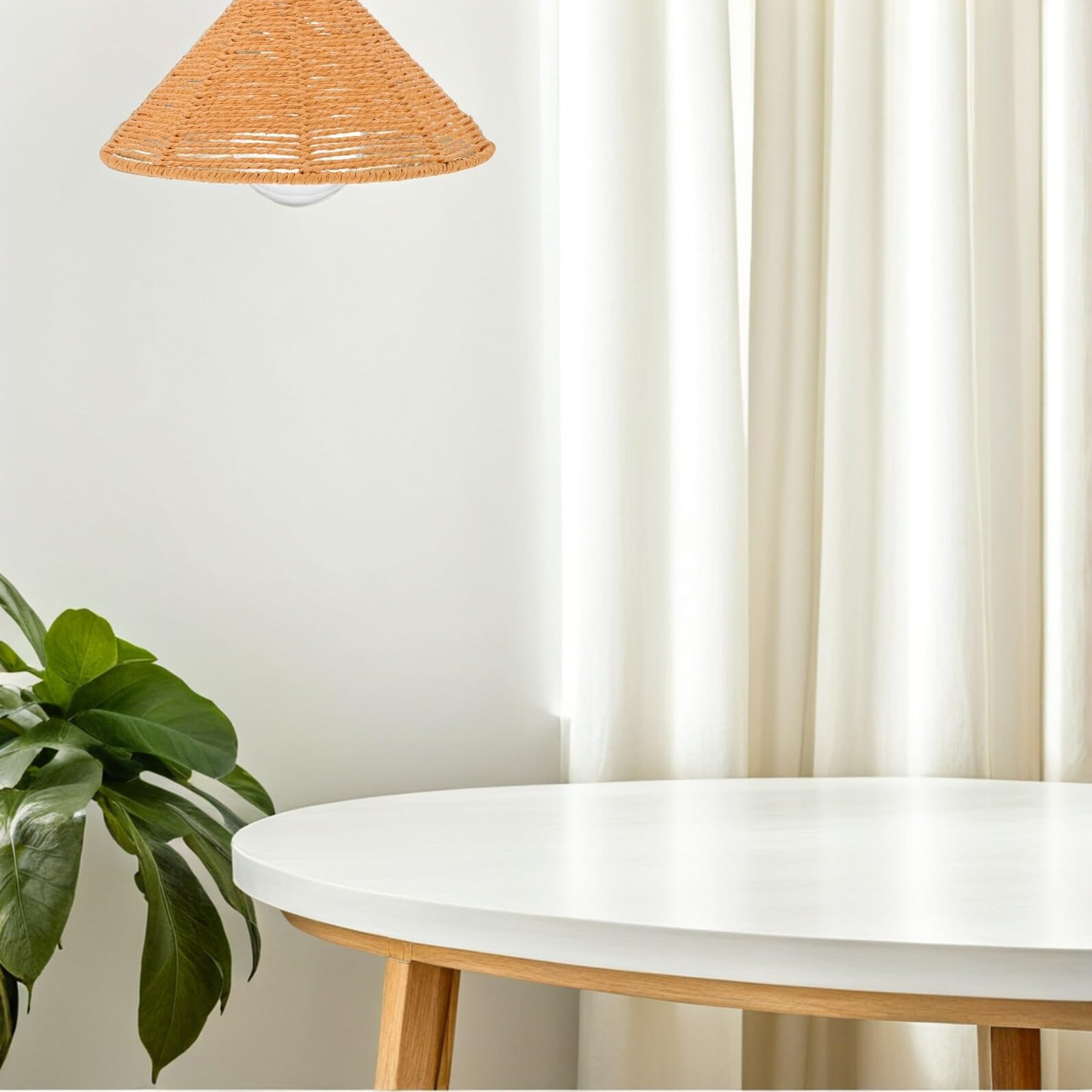 VICASKY Lampada in Corda di Carta Intrecciata Mano Paralume Decorativo per Lampadario Paralume Moderno Boho per Lampade da Tavolo Pavimento o Soffitto