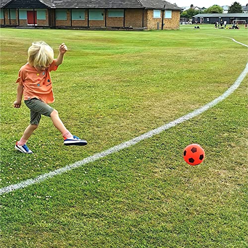 HTI Fun Sport Schaumstoff-Fußbälle | Weiche, sichere Schaumstoffbälle für Indoor & Outdoor | Langlebig, leicht & ideal für Kinder & Erwachsene | Spaß für alle Altersgruppen | 19,4 cm (1 Rot)