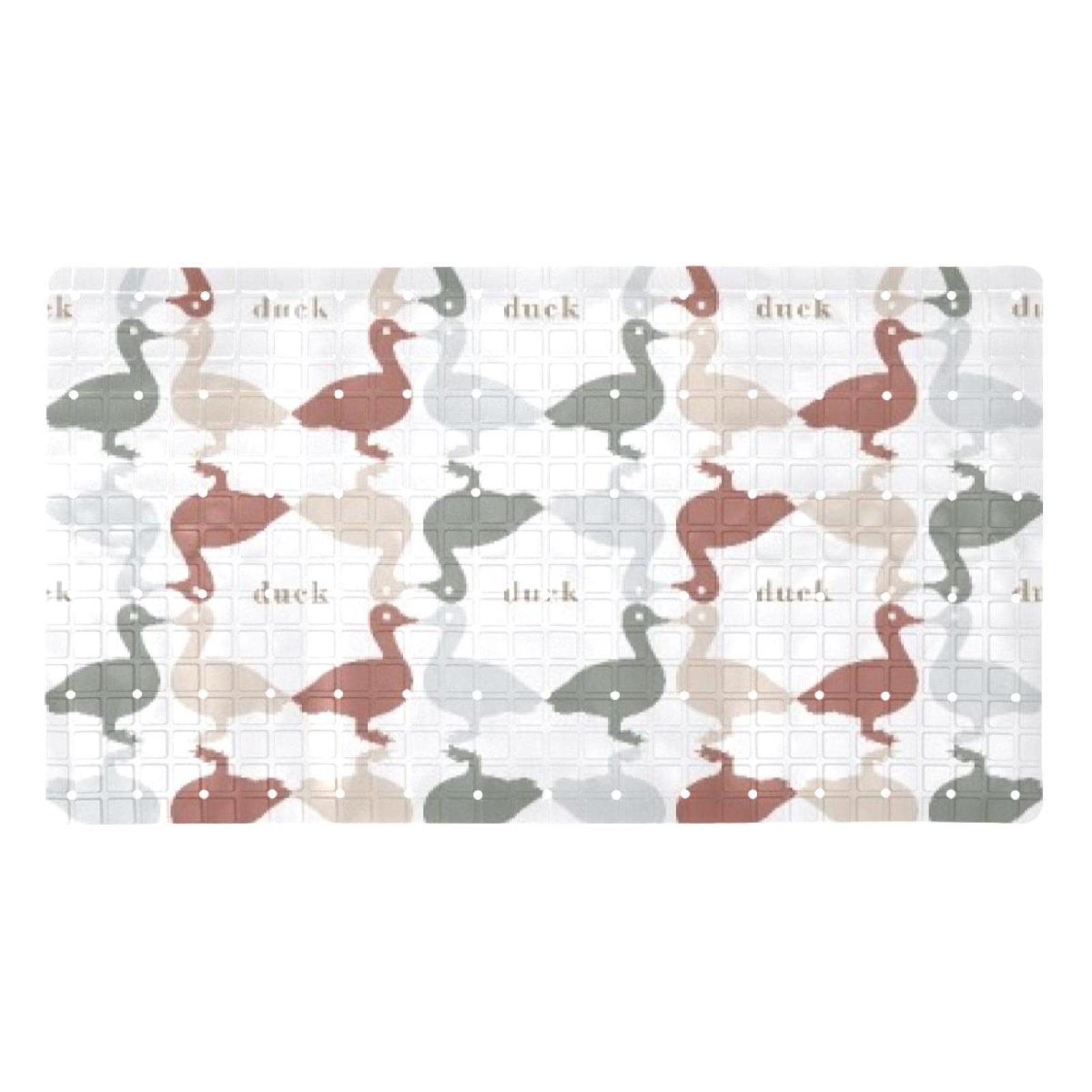Alfombrillas de ducha antideslizantes seguras y lavables con diseño de pato