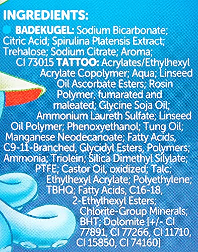 Tinti Zauberbad Blau - Sprudelnde Badekugel mit Überraschung, 1er Pack(1 x 40 g)