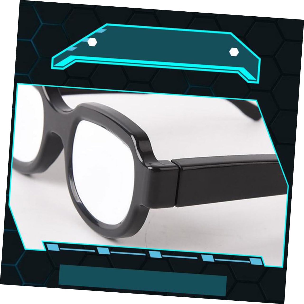 SHERCHPRY 2 gafas brillantes con luz LED para gafas con visera LED, soportes de vidrio luminosos