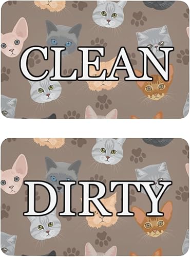 xigua 2 imanes de nevera limpios y sucios con cara de gatos, imanes para lavavajillas para refrigerador, placa magnética fuerte, decorativo para disponible en Yaxa Venezuela