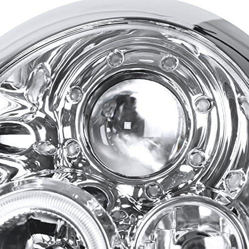 Chrome Clear Halo Projector Head Lights Made For And Compatible With 2001-2005 Mini Cooper
