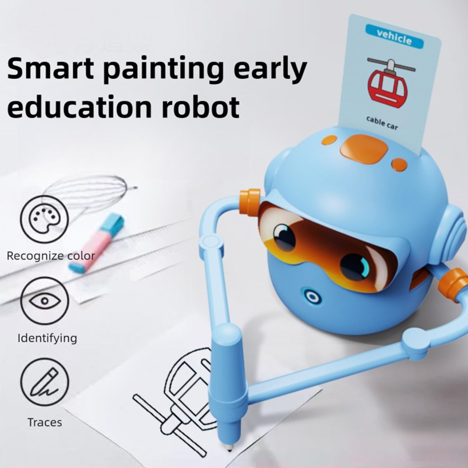 Automatyczny Robot do Rysowania Interaktywna Zabawka Artystyczna Maszyna do Nauki Edukacyjnej dla Dzieci ze 100 Kartami Kreatywnej Zabawy We Wczesnym Rozwoju Dzieciństwa