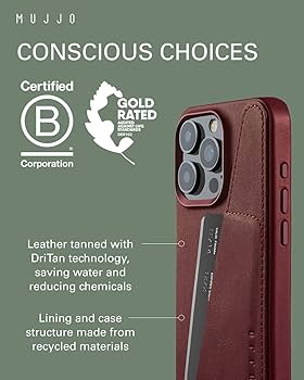 Amazon.com: Mujjo Leather Wallet Phone Case - Fits iPhone 15 Pro