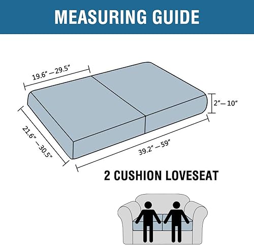Miniatura 2 de Funda de cojín elástica de jacquard gruesa para silla, sofá biplaza o sofá, protector de muebles, cojín de asiento (sofá biplaza de 2 plazas, verde