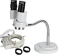 Vista 1 de Microscopio dental con luz LED - Estereomicroscopios 360 Revolve 8X Ampliación Binocular Microscopio Estéreo Binocular Dental Microscopio Binocular