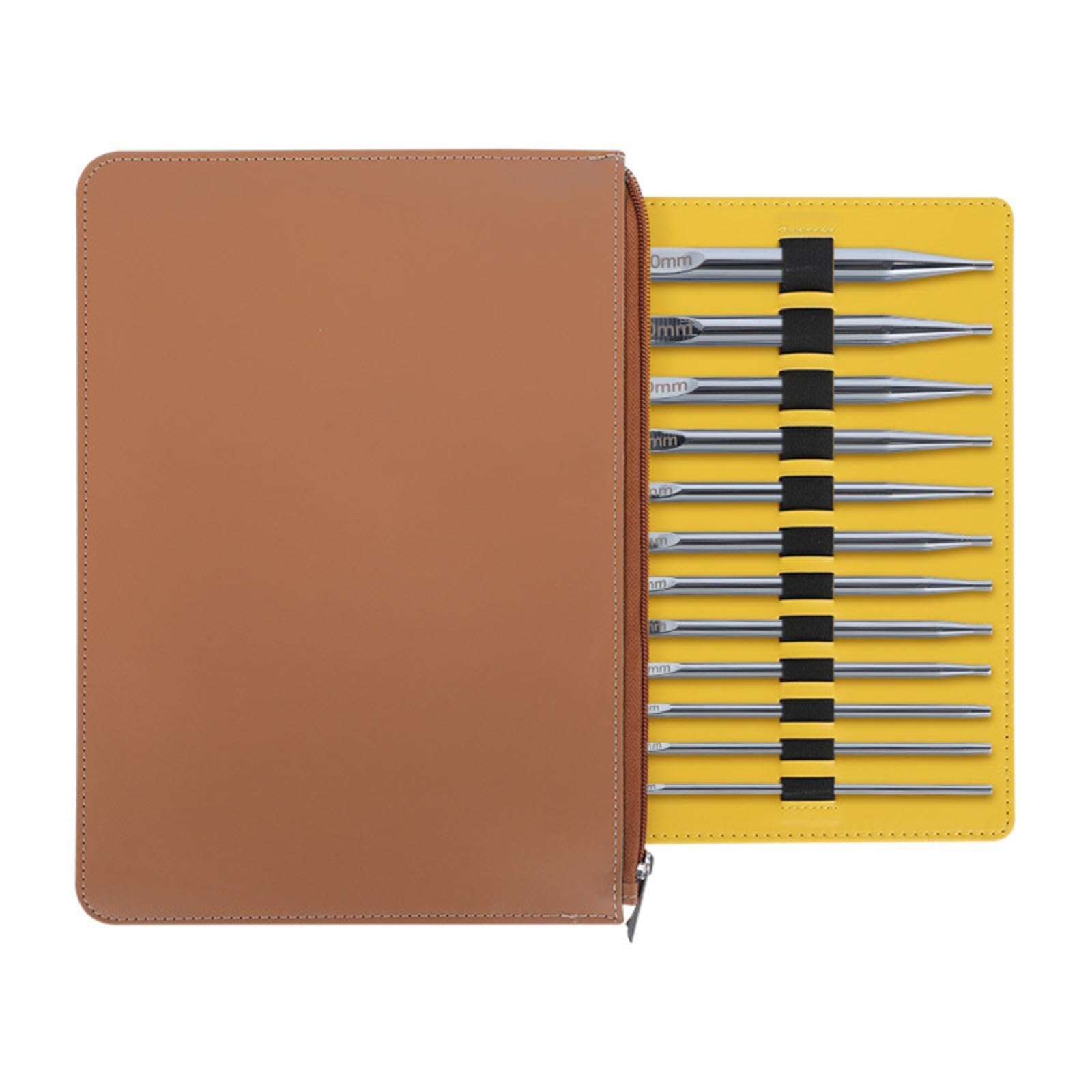 SNAPPSY Interchangeable Knitting Tip Set Zippered Knitting Tip Set with Case Metal for Knitters, Beginners, Home Crafting, Travel-image-37
