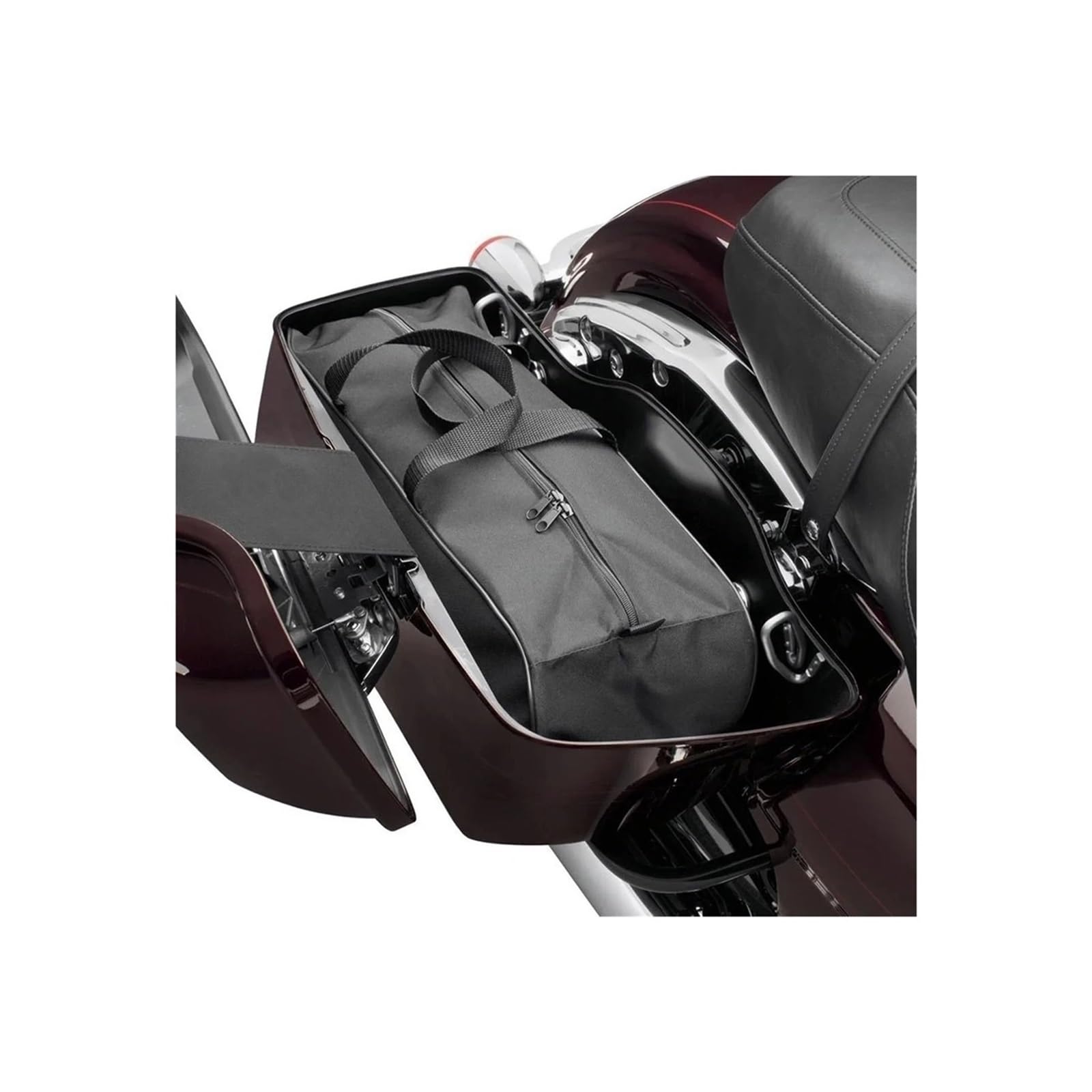 Per Ultra Per Street Per Electra For Road Borsa Sella Per Moto Nera Portabagagli Morbida Borse Da Sella Per Moto(1pc)