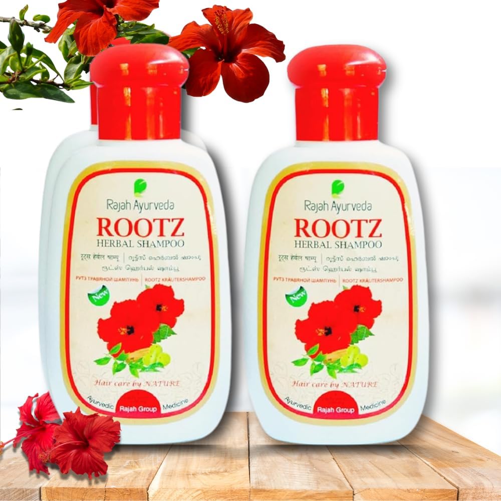 BlueQueen ROOTZ Shampoo 100ml (Pack of 2) โ Royal Ayurvedic Treatment for your Hair with Goodness of Hibiscus, Brahmi, Neem and Shirakakai