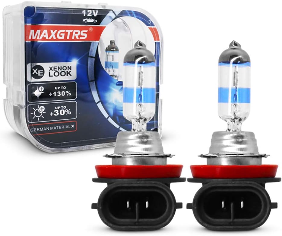 MAXGTRS H8 Halogen Bulb High Brightness 4300K Warm White H9/H11/H16JP Use for Headlight Replacement