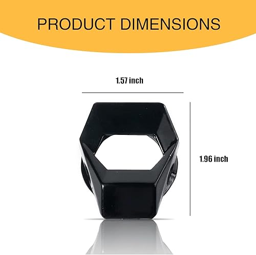 Miniatura 2 de UGSHY 1 funda para botón de arranque de automóvil, 1.96 x 1.57 pulgadas, rotación de 150 para abrir la cubierta protectora del interruptor de