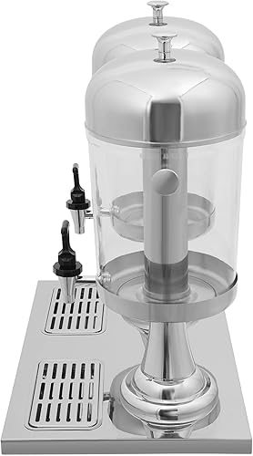 Miniatura 7 de Dispensador de bebidas de 4.22 galones con soporte y núcleo de hielo, recipiente comercial para bebidas frías con jarra de bebida de espita