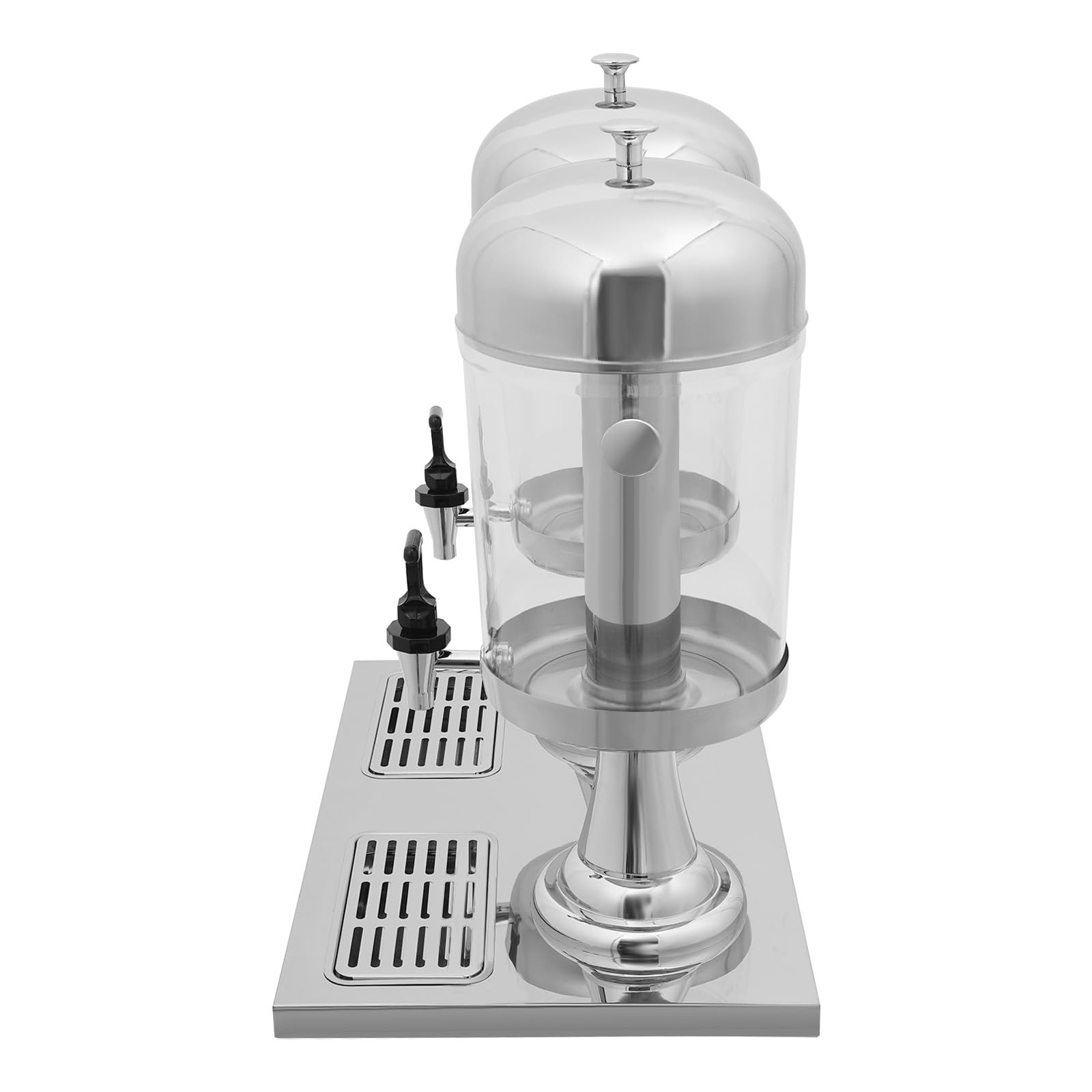 Dispensador de bebidas de acero inoxidable con grifo y base antigoteo, dispensador de agua de 8 L/16 L para zumo, té helado y cócteles, ideal para fiestas, camping y hogar, incluye núcleo de hielo (16