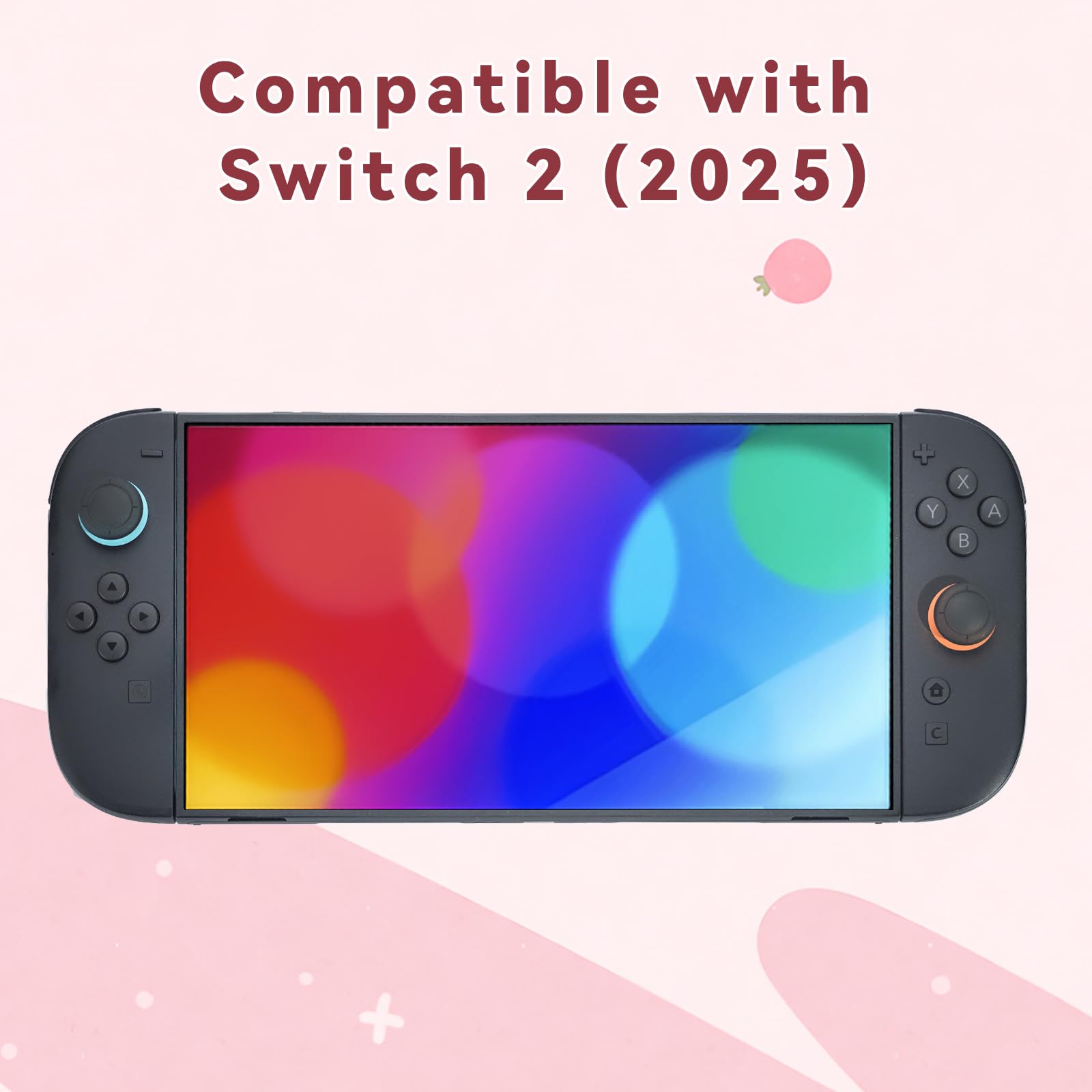 FIWWAT 17 en 1 kit D’Accessoires pour Nintendo Switch 2 - Housse de Transport Portable, Protège-Écran, Protège-Joystick, Support, Étui de Protection, Rose