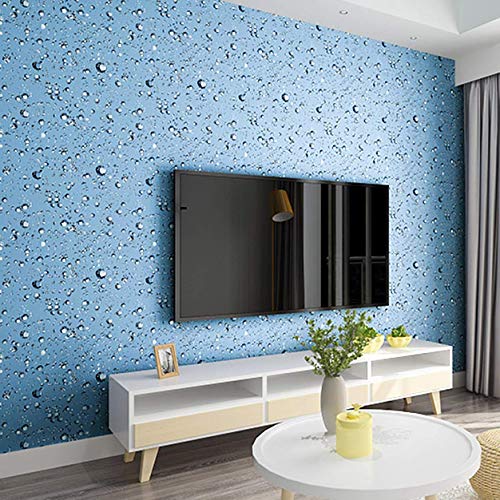 Image of Blue Water dot Wallpaper for Walls | Peel and Stick Self Adhesive Wall Sticker | Waterproof PVC Vinyl Decorative Wall Decor for Home, Living Room, Bedroom & Office (45x300 cm)