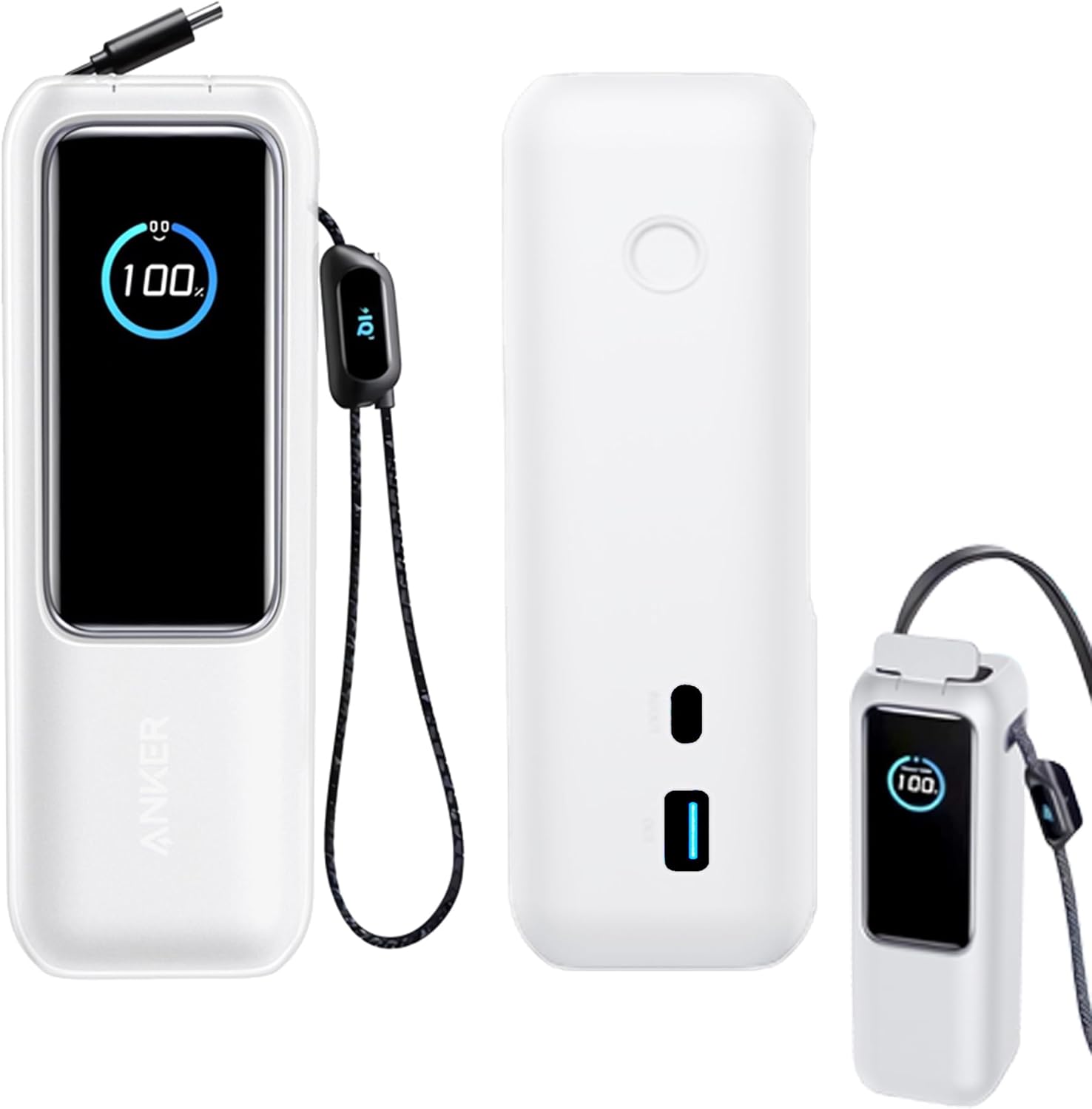 1 Pack Thick 1.5mm Silicone Case for Anker Zolo Power Bank (25000mAh 165W) – Protective Cover for Anker Laptop Portable Charger 165w, Full – wrap Protection with Precise Port Cutouts (Clear)