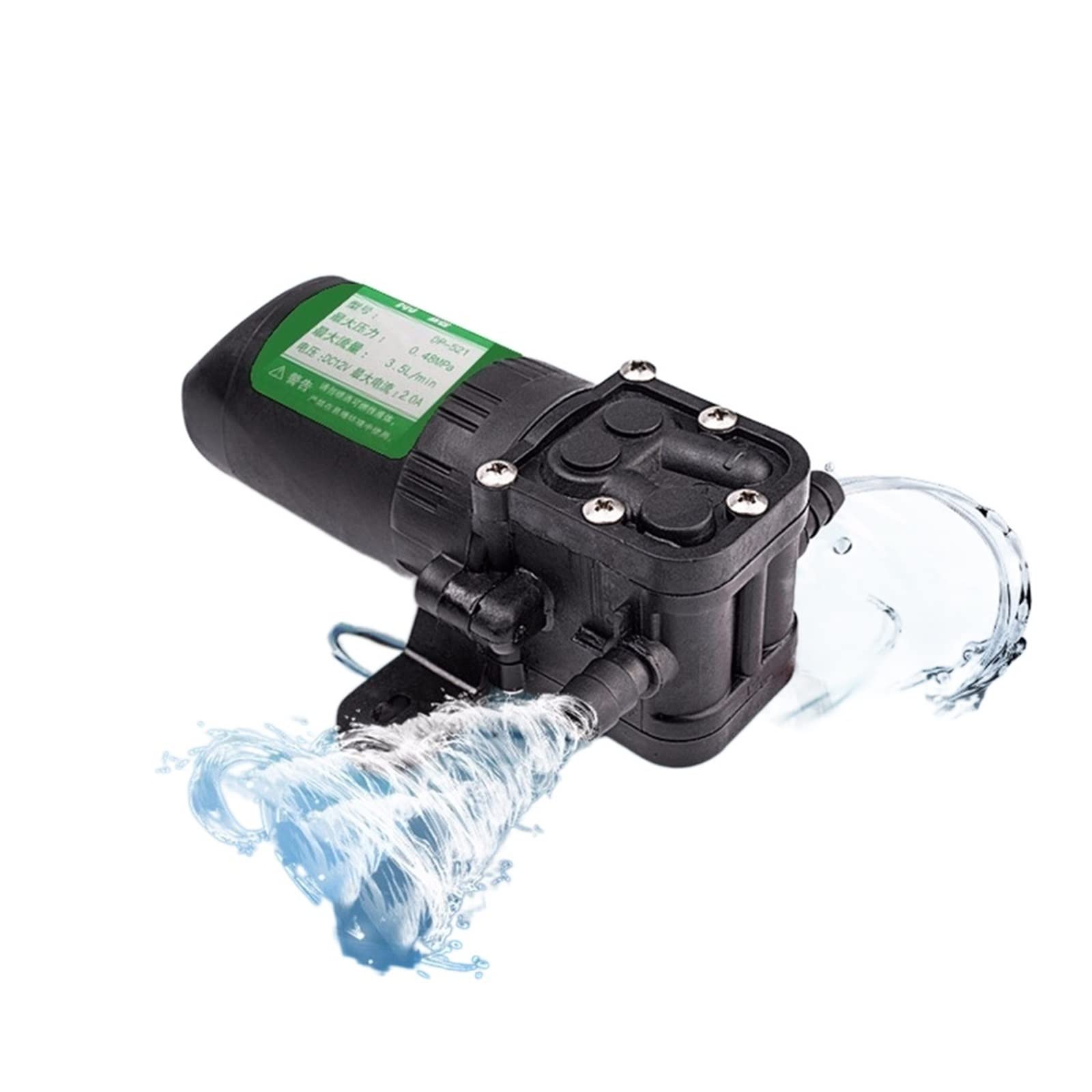 Pompa dell'Acqua elettrica agricola Durevole Dc 12v 70psi 3.5l/min Nero Micro Spruzzatore d'Acqua a Membrana ad Alta Pressione Lavaggio Auto 12 V