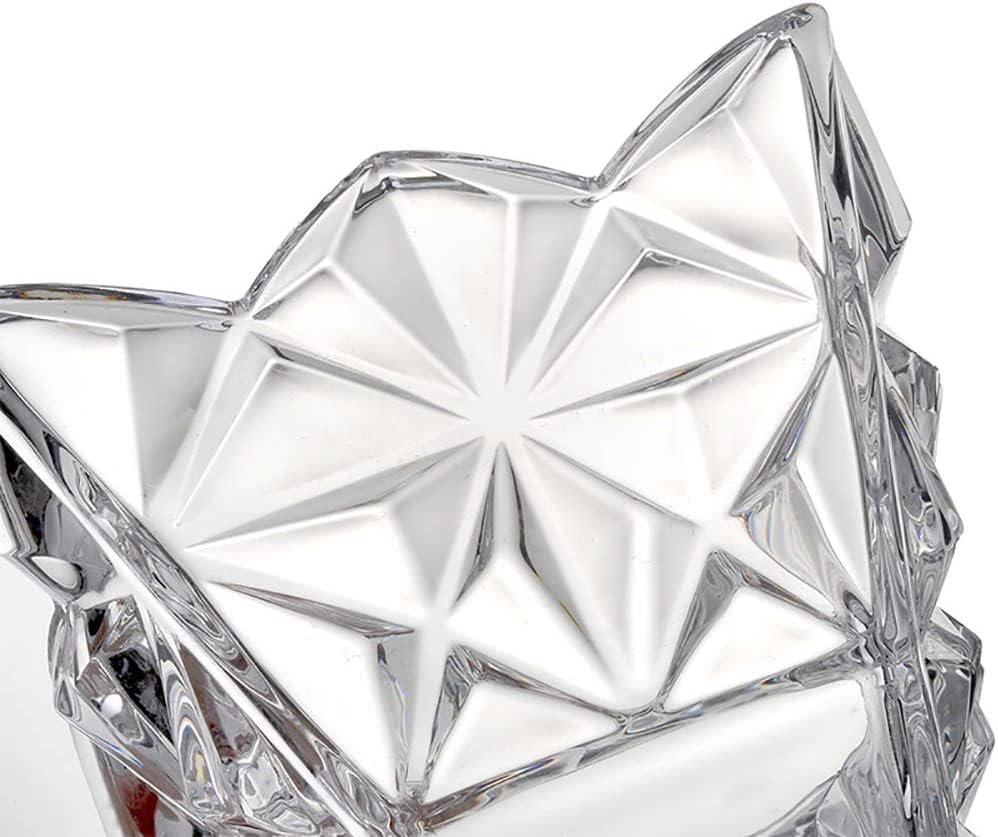 Image of WRINGO Crystal Diamond Cut Candi Jar with Lid | Premium Decorative Glass Candy Bowl | Multipurpose Storage Jar for Candi, Cookies, Chocolates, Dry Fruits, Sugar & Snacks (Pack of 1)