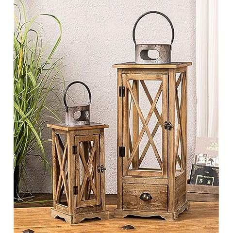 TIMRIS Rustic Candle Lantern Set Cover