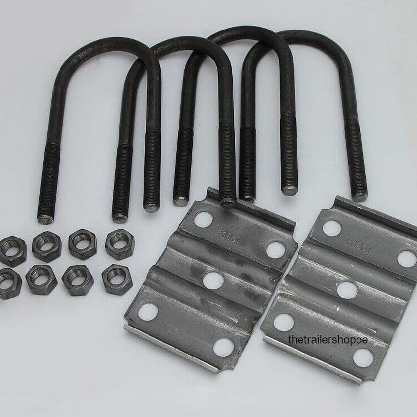 APUBR9 Trailer Ubolts 3" Round 6,000 & 7,000 Spring Axle Kit 9/16" U- 7" Long APUBR-9