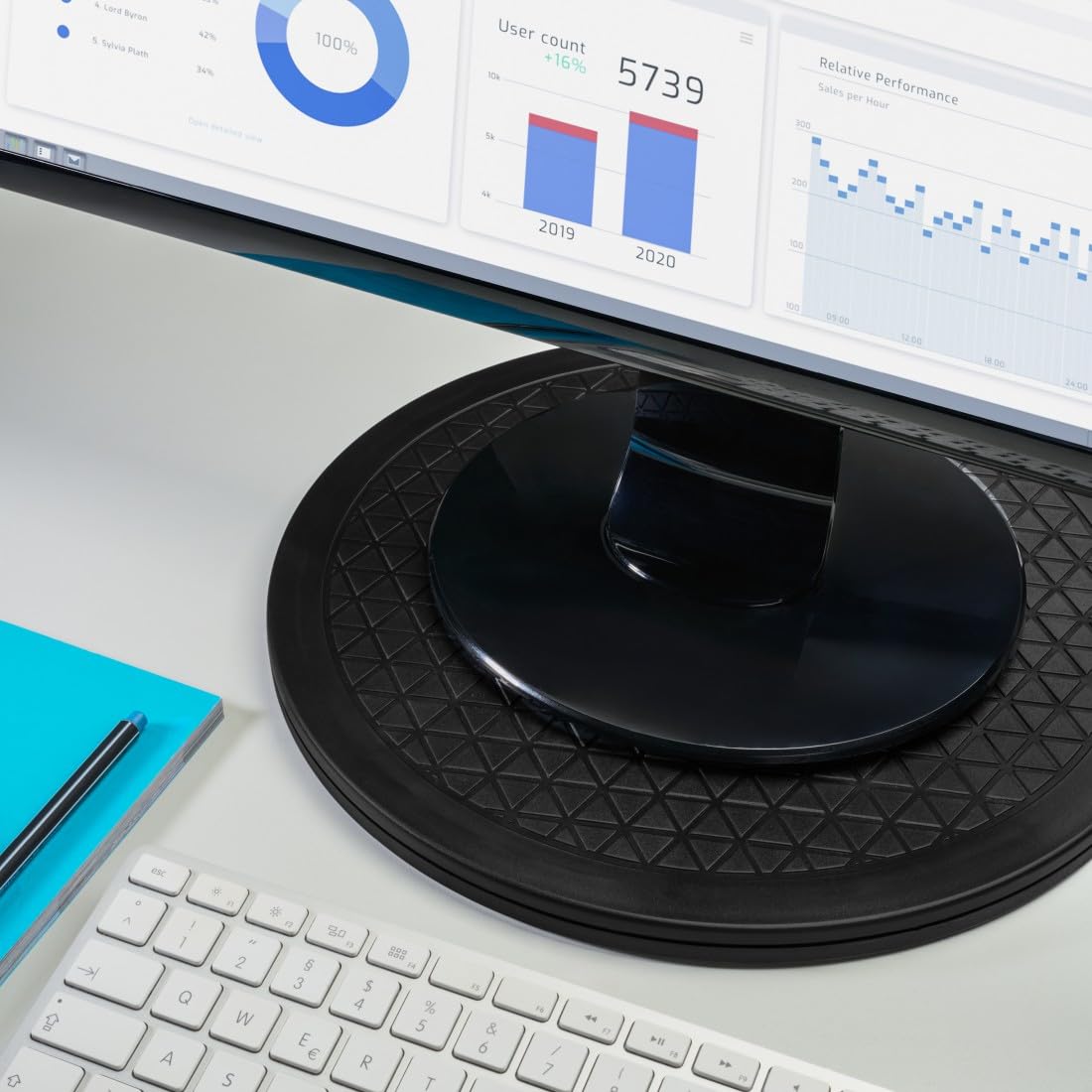 Hama Universal Turntable, L, 32 cm Diameter, Black