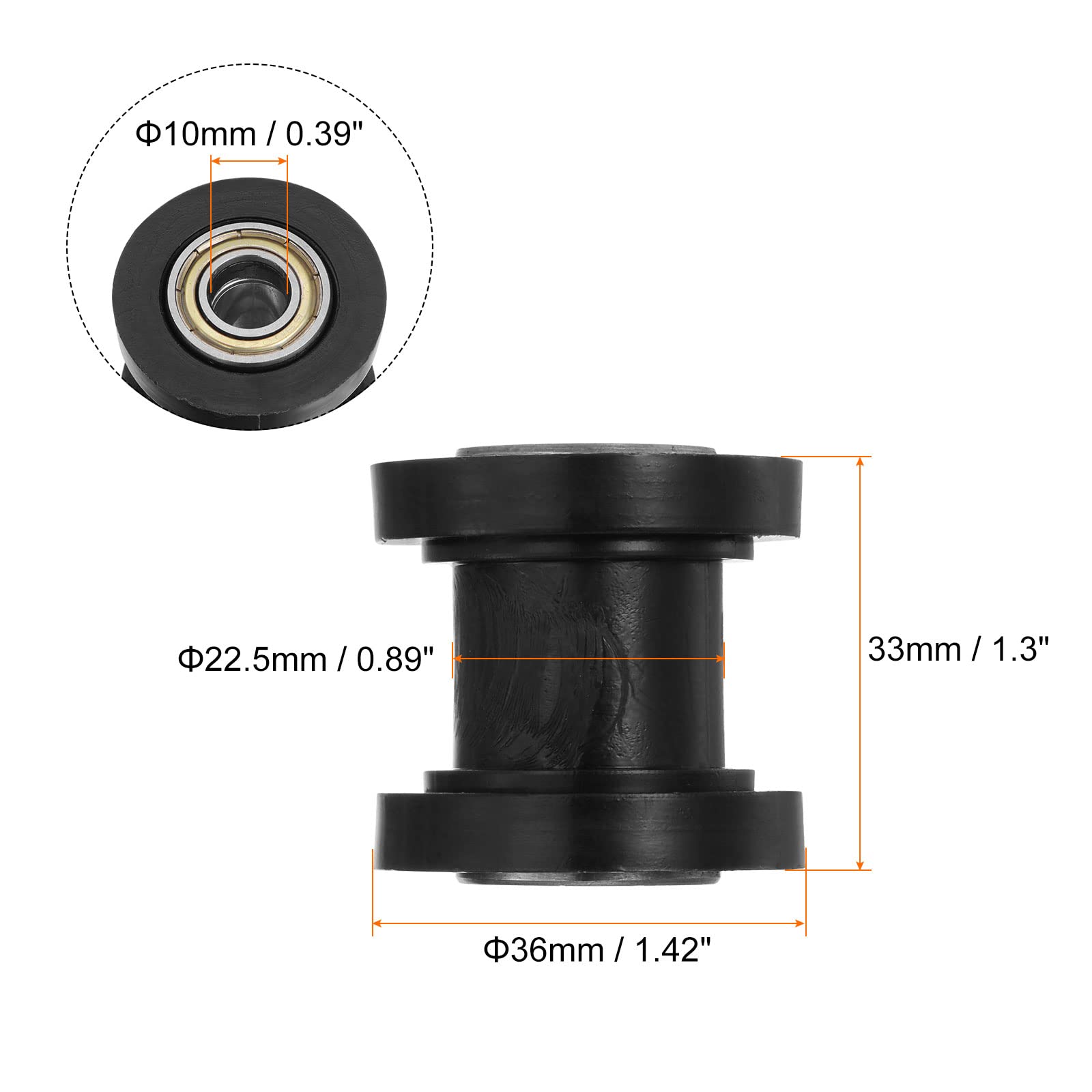 Amazon | uxcell チェーンローラープーリーテンショナー 10 mm