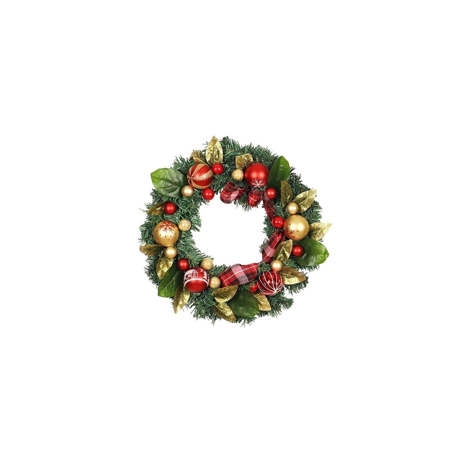 Couronnes décorations de Noël FLXHSA extérieures résistantes lot de 2 - 7