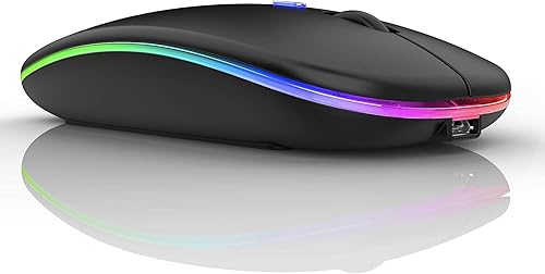 Ratón inalámbrico Bluetooth para portátil Mac, Mac, MacBook, iPad, MacBook Air, MacBook Pro, PC, computadora de escritorio, Windows, Chromebook