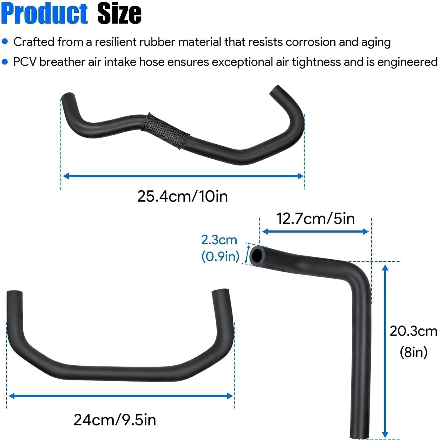 3PCS Breather Hoses Fit for Nissan Pathfinder 2005-2012/Frontier 2005-2019/Xterra 2005-2015/NV 2005-2020 4.0L Engine PCV Valve Hose Replace# 11823-EA20A 11826-ZL80B 11826-EA200